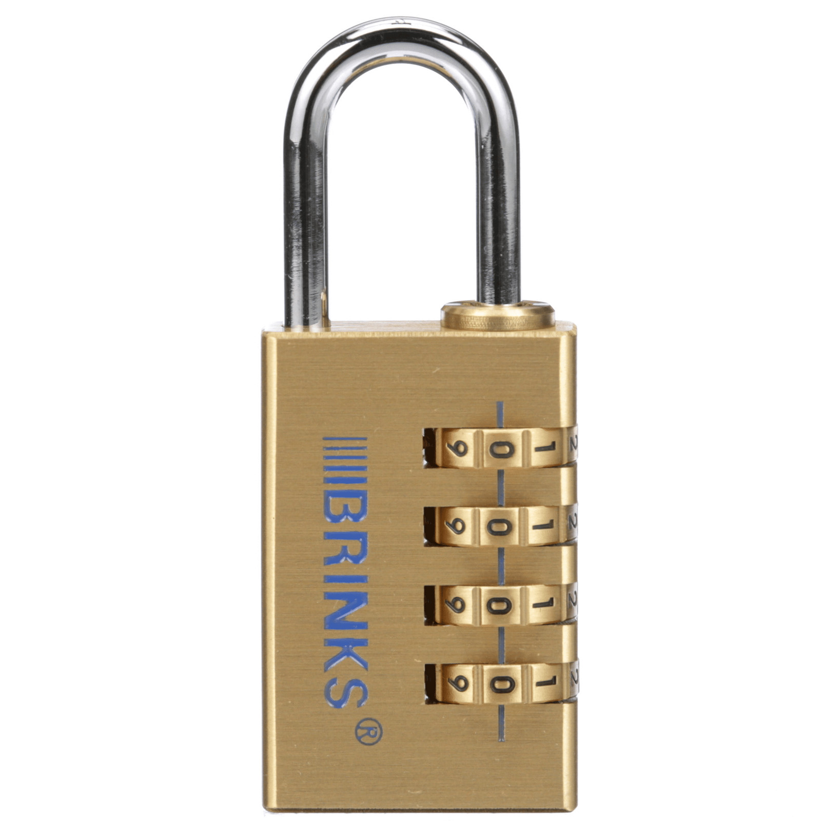Resettable Combination Padlock Solid Brass 30mm Keyless Lock with 1-3/16 Inch