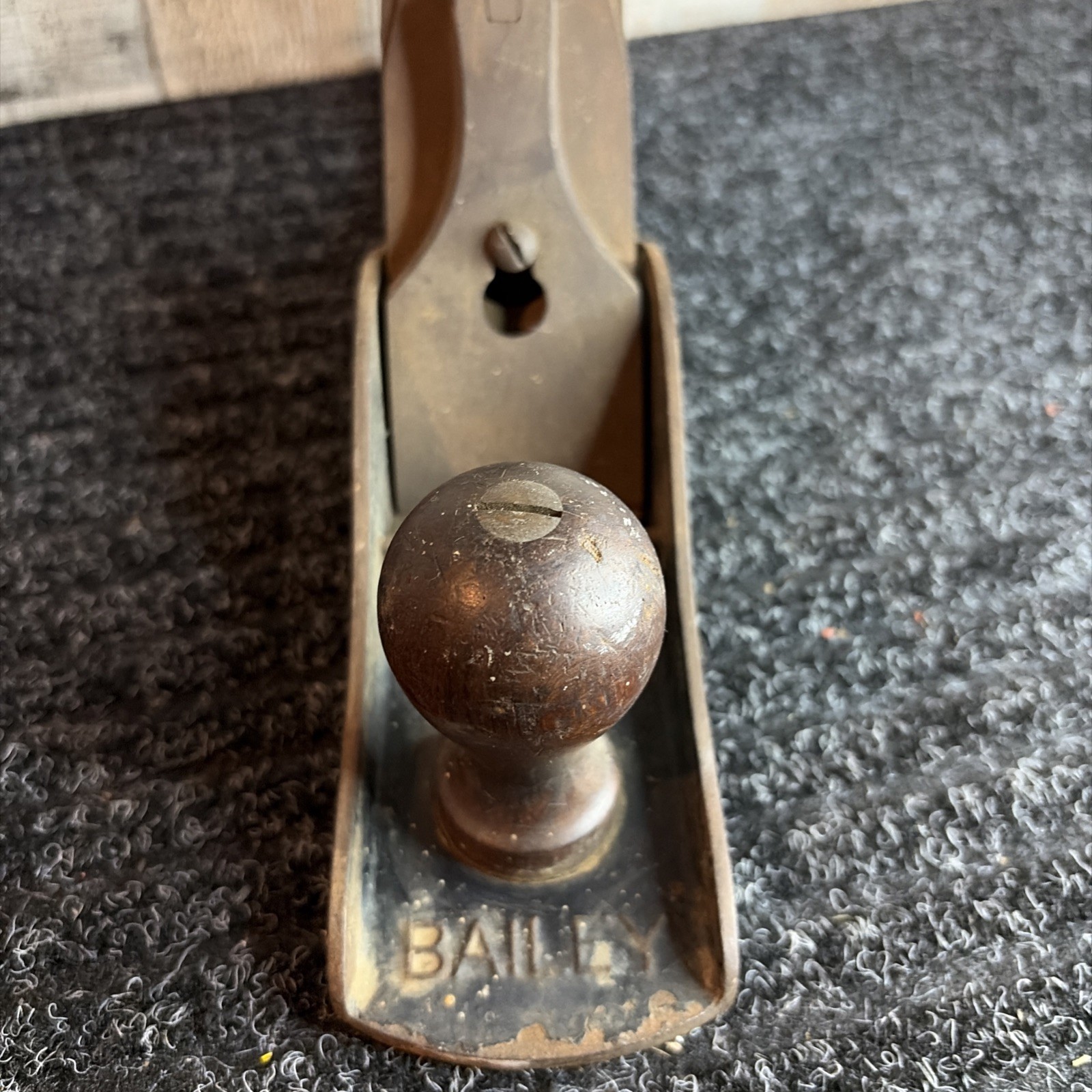 VINTAGE STANLEY BAILEY NO. 5 Wood Plane Patent APR 19-10, Smooth Bottom 14”