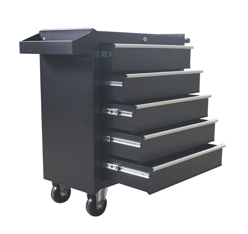 5 Layers Movable Tool Car with Lock Box Cart Auto Repairing Tools Storage