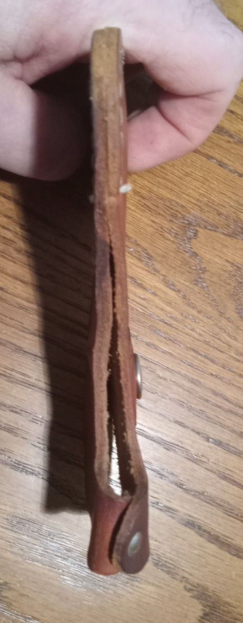 Estwing No. 1 Axe Hatchet Brown Leather Decorative Sheath Cover great condition