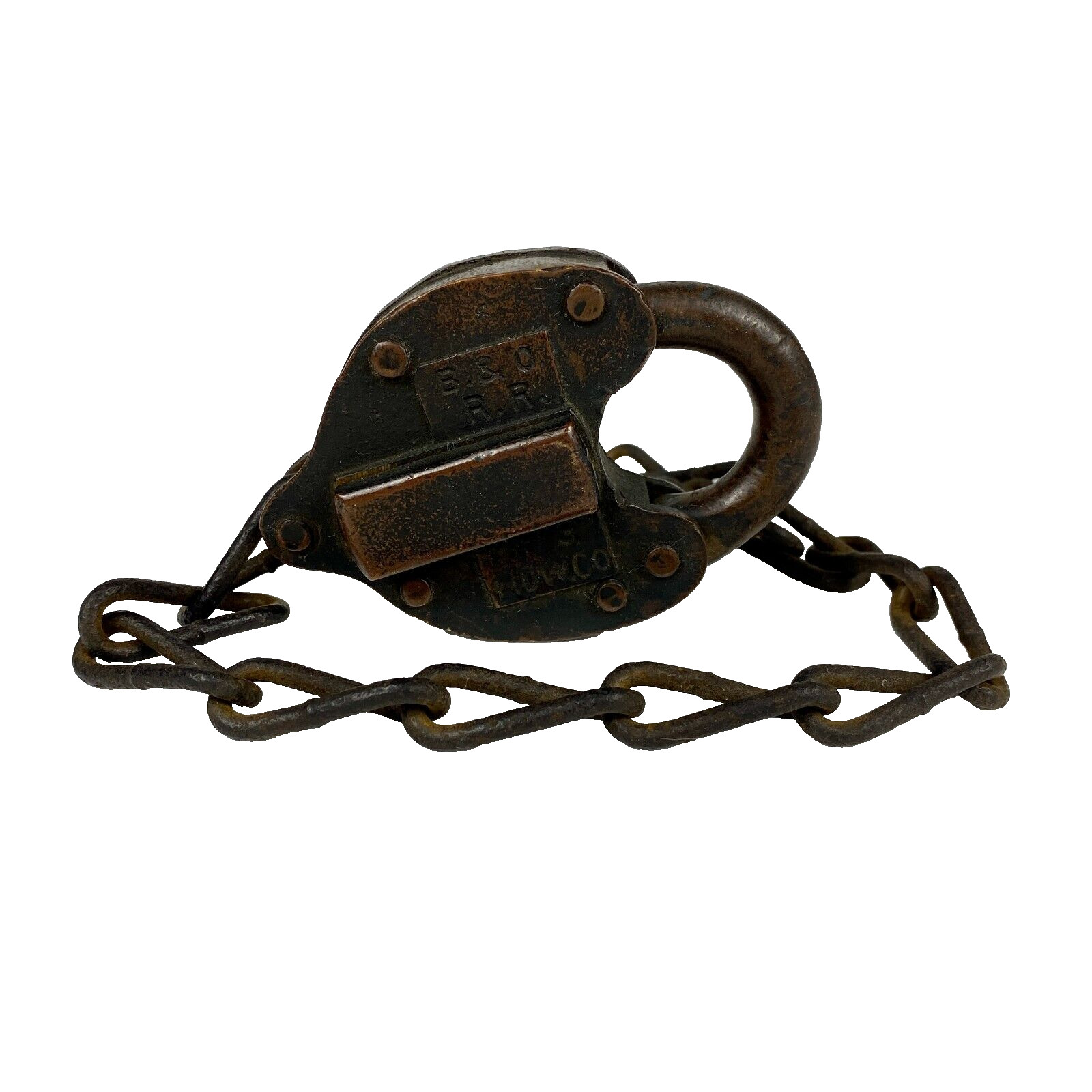 Antique Fraim Slaymaker Railroad Padlock Metal FS Hardware No Key Made~1895-1924