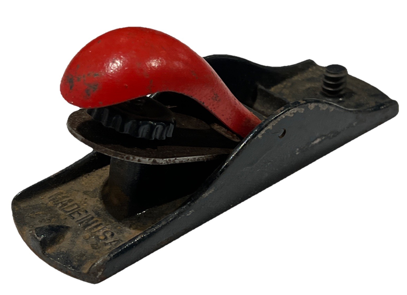 Vintage Stanley G12-247 Low Angle Block Plane Tool Woodworking Red Blue England