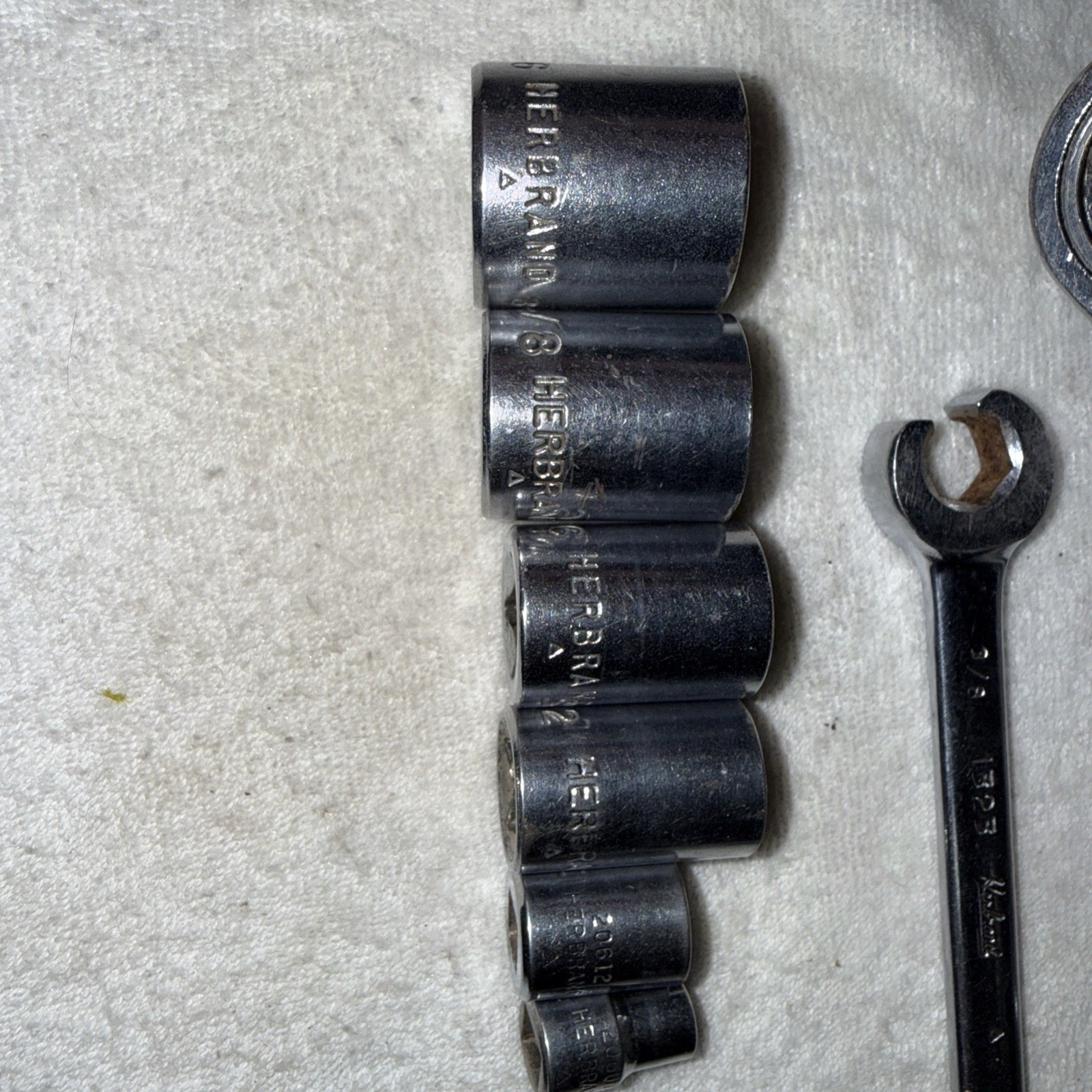 Herbrand Wrenches and Ratchet with Sockets. Made In USA (11) pieces