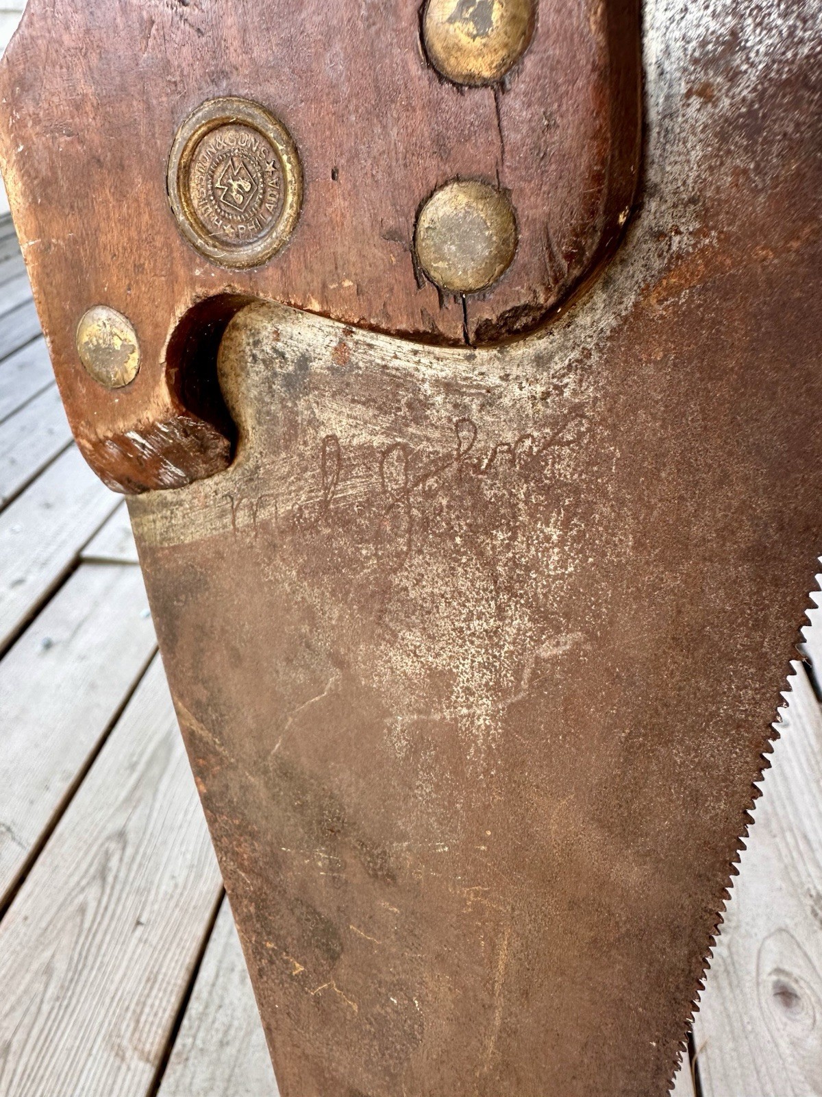 Antique H Disston & Sons Philada 18” Handsaw