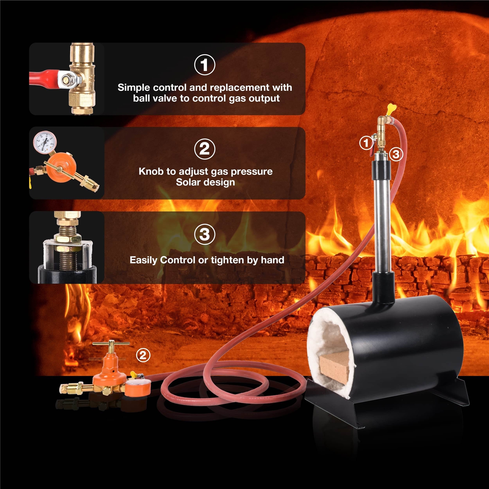 Propane Knife Forge Single Burner Farriers Furnace Oval Propane Burner Forge