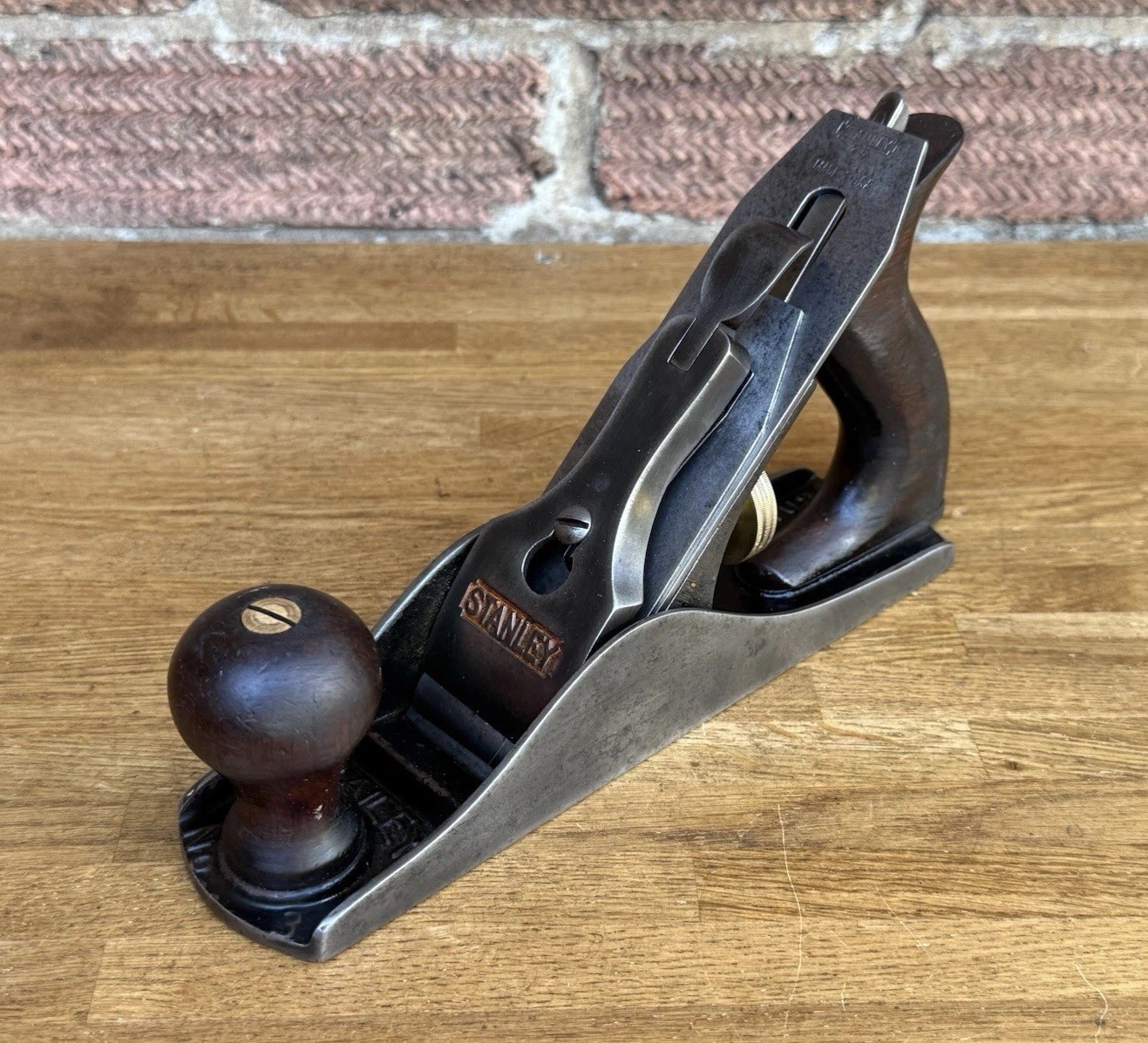 Vintage Stanley Sweetheart SW USA No 3 Type 15 Smoothing Wood Plane Old Tool