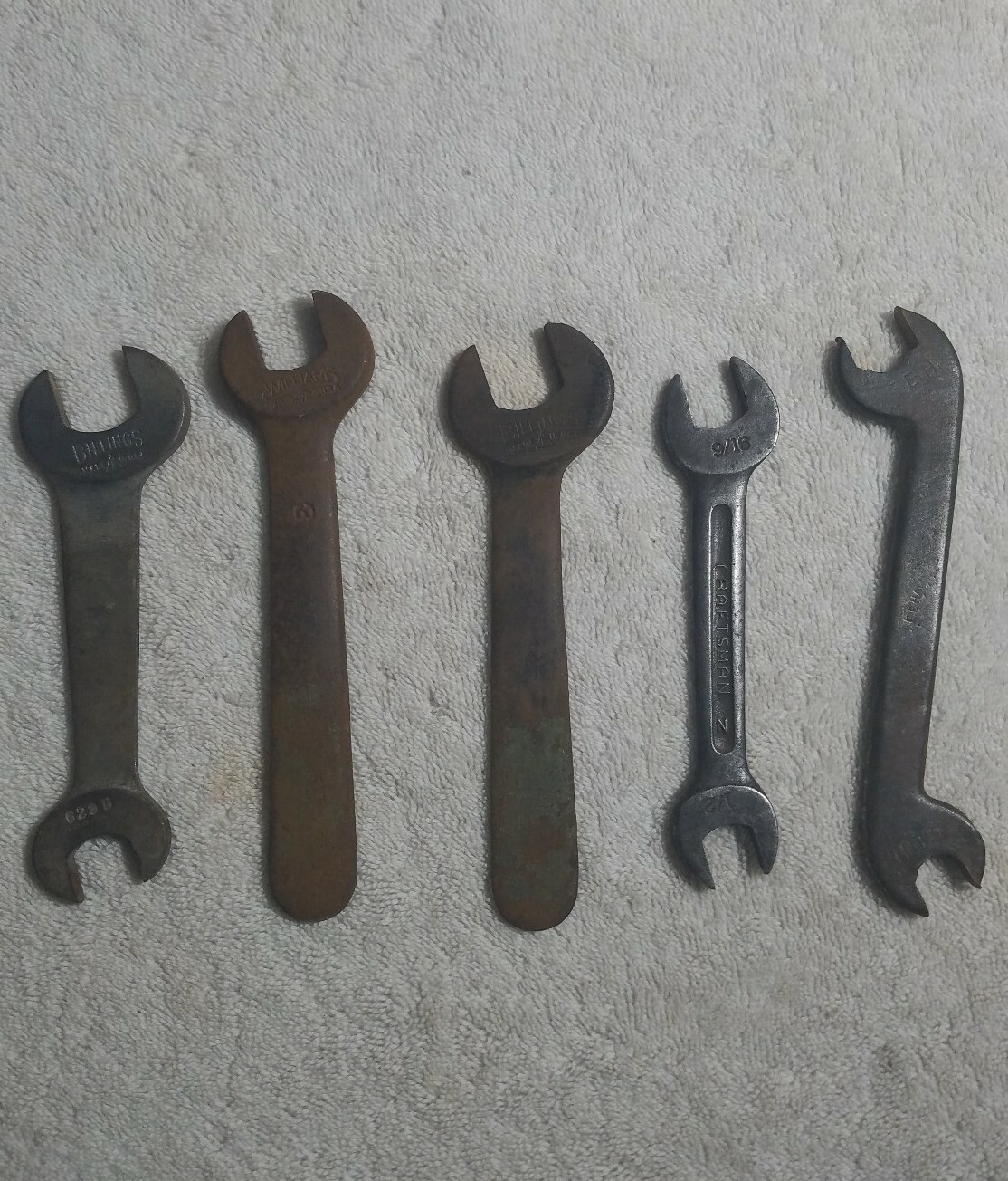 Vintage Lot of Open Ended Wrenchs Craftsman, Billings, Williams