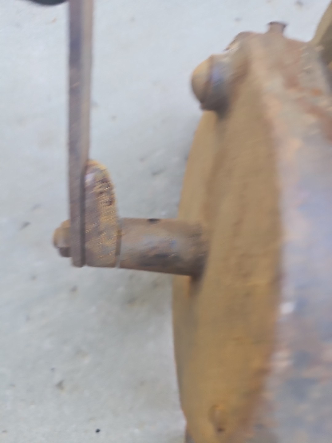 Vintage Grinding Wheel Sharpening Stone Tools Hand Crank