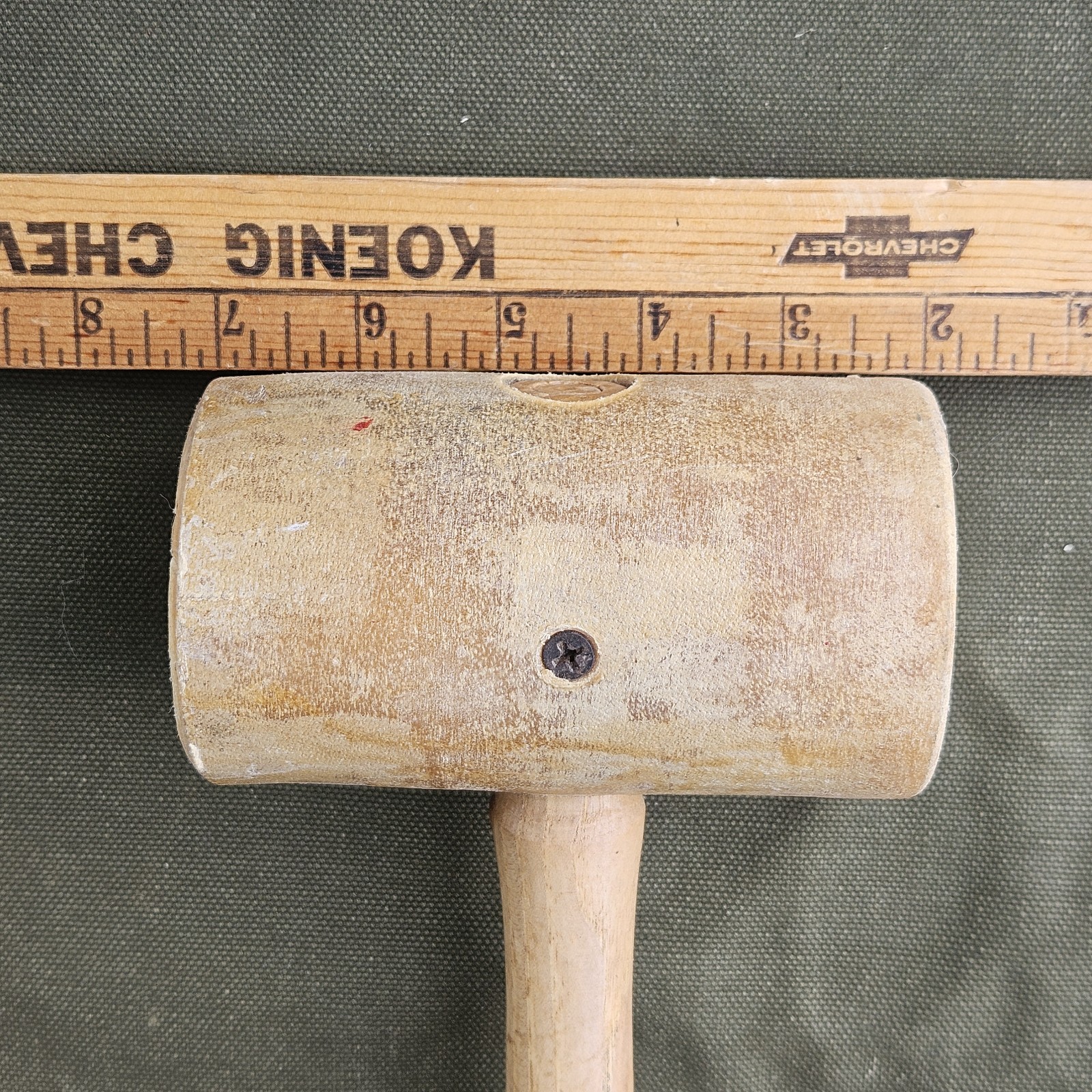Chicago Rawhide C/R 6 Rolled Rawhide Hammer 25oz. 5″ x 3″ Head Gently Used