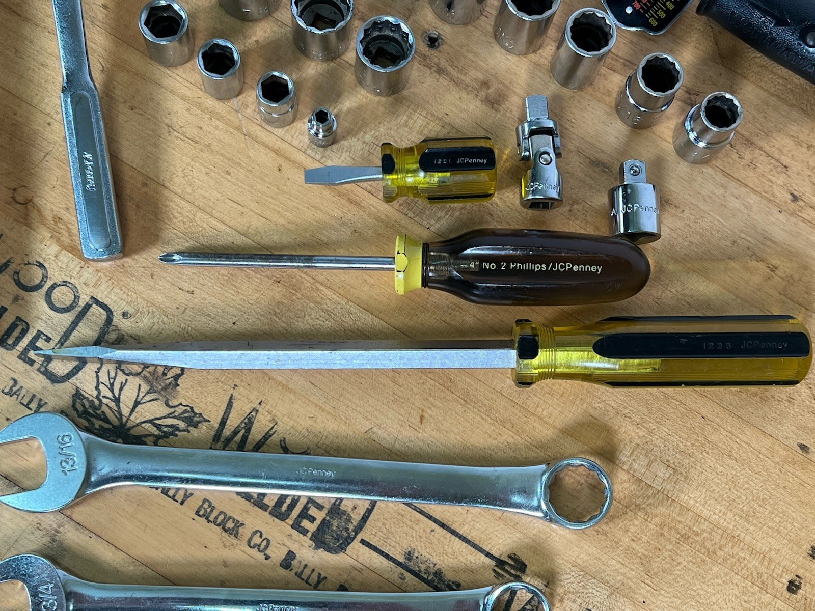 Rare Vintage Collection of JC Penny Tools (S K Tools) – Wrenches, Ratchets, Etc.