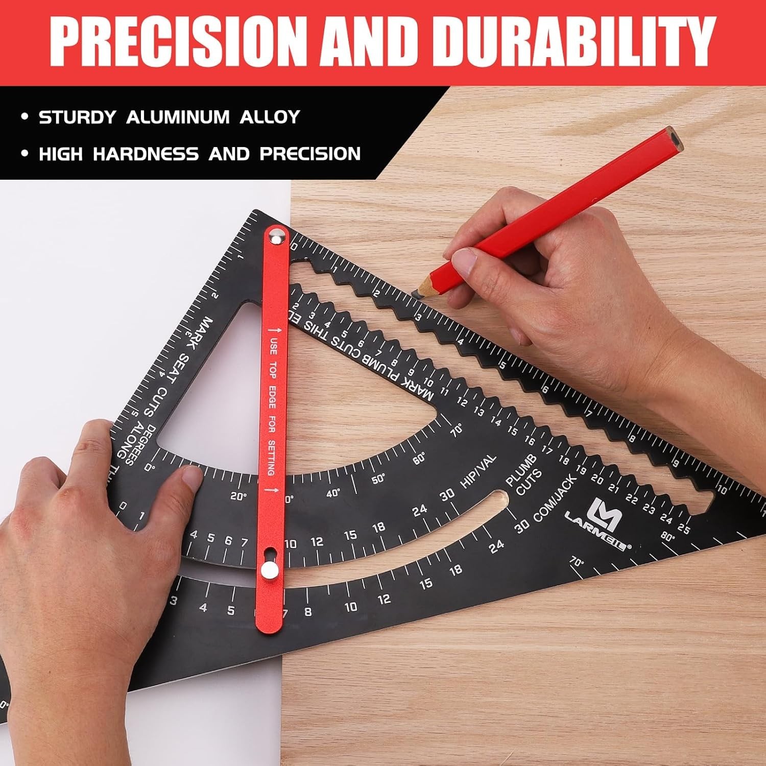 12-Inch Multi-functional Carpenter Square – Perfect for DIY and Professional Use