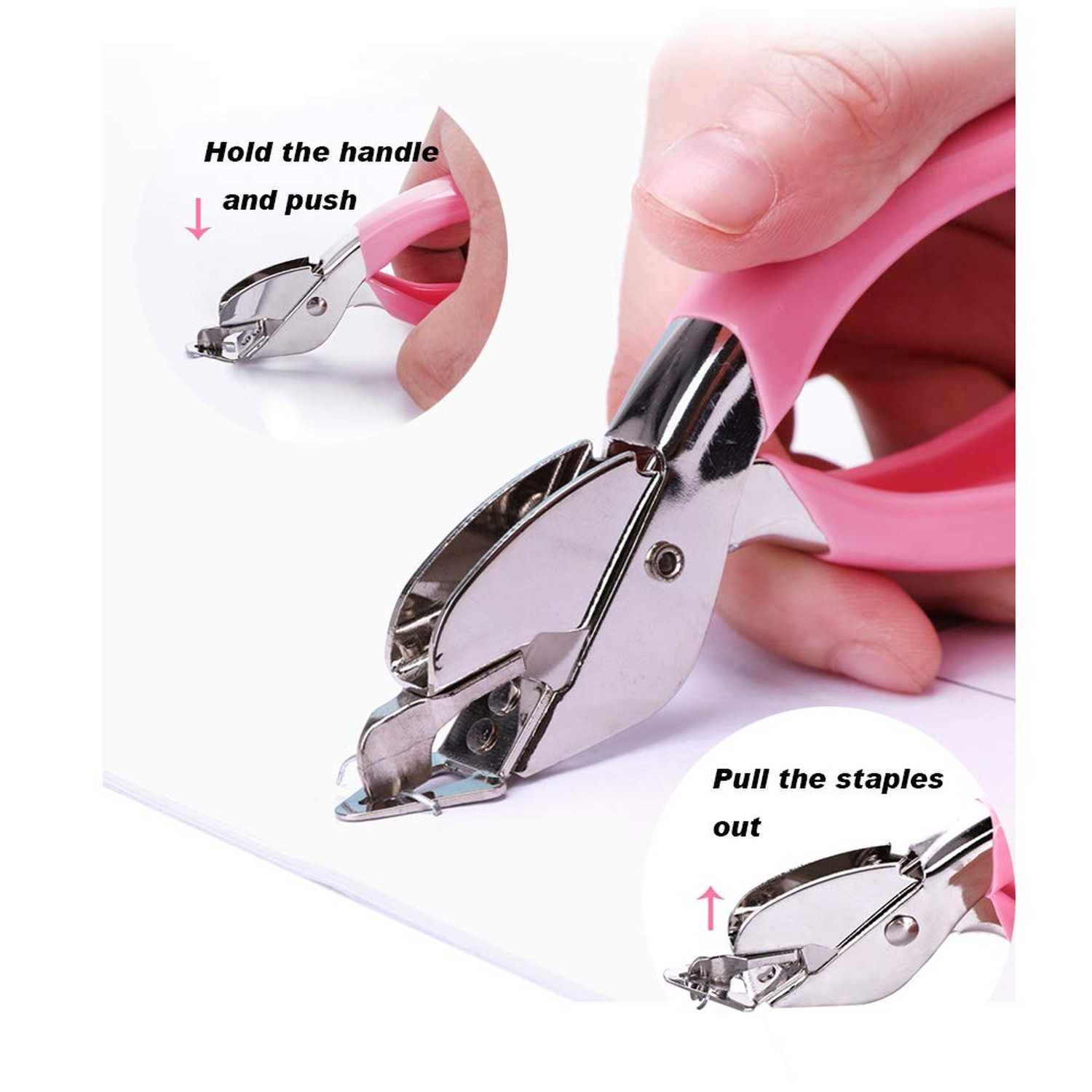 Staple Remover Tool for Office Heavy Hand Staple Pin Pull Easy to Remove(Blue)