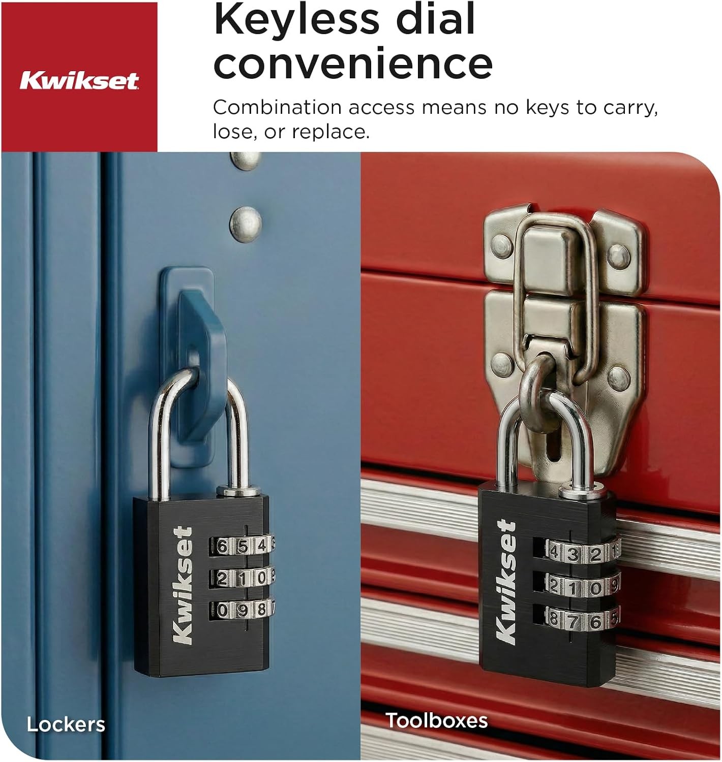 Aluminum Resettable 3-Digit Combination Padlock Outdoor Shed & Gate Lock 1-1/8
