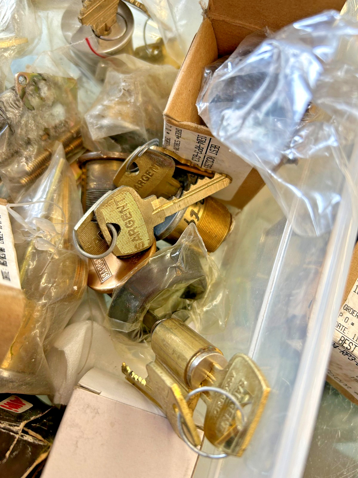 Sargent,Schlage,Medico~mortises, cylinders~ most new, some w/keys,From locksmith