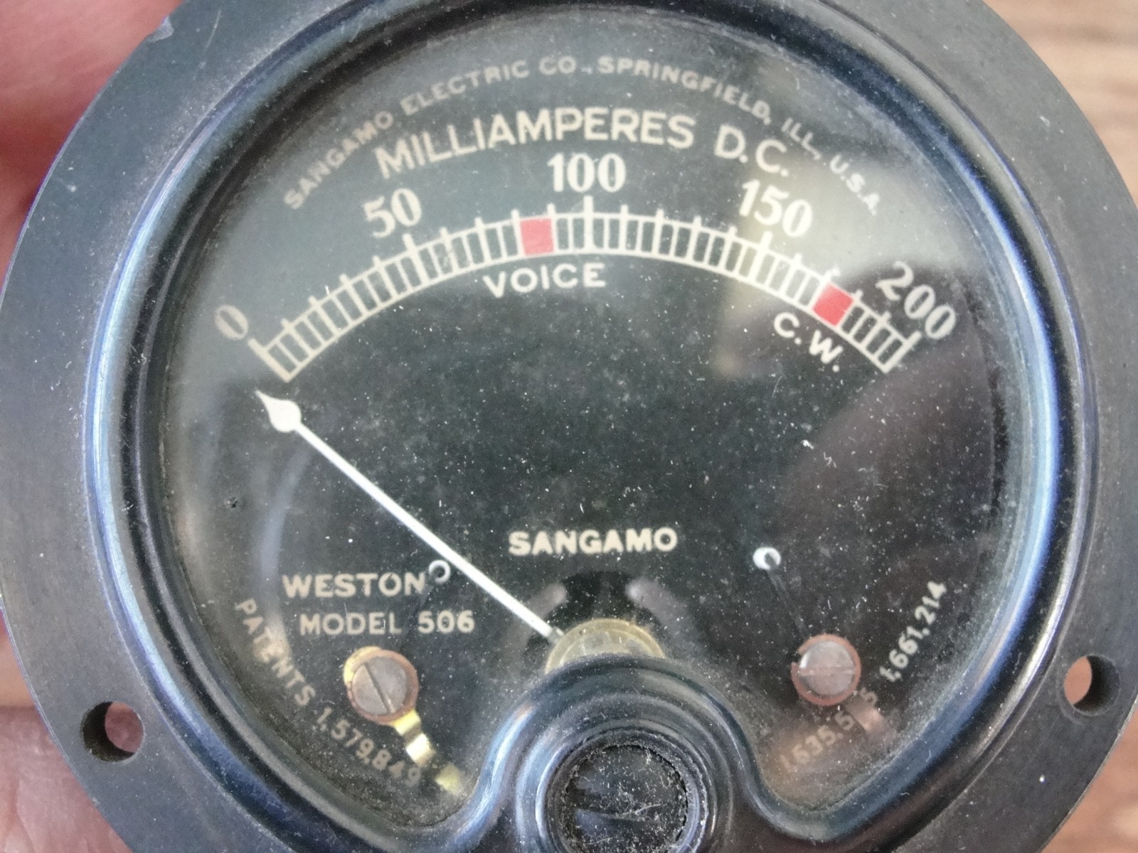 Sangamo Vintage DC Milliamp Meter Gauge 0–200 – Untested – For Parts or Repair
