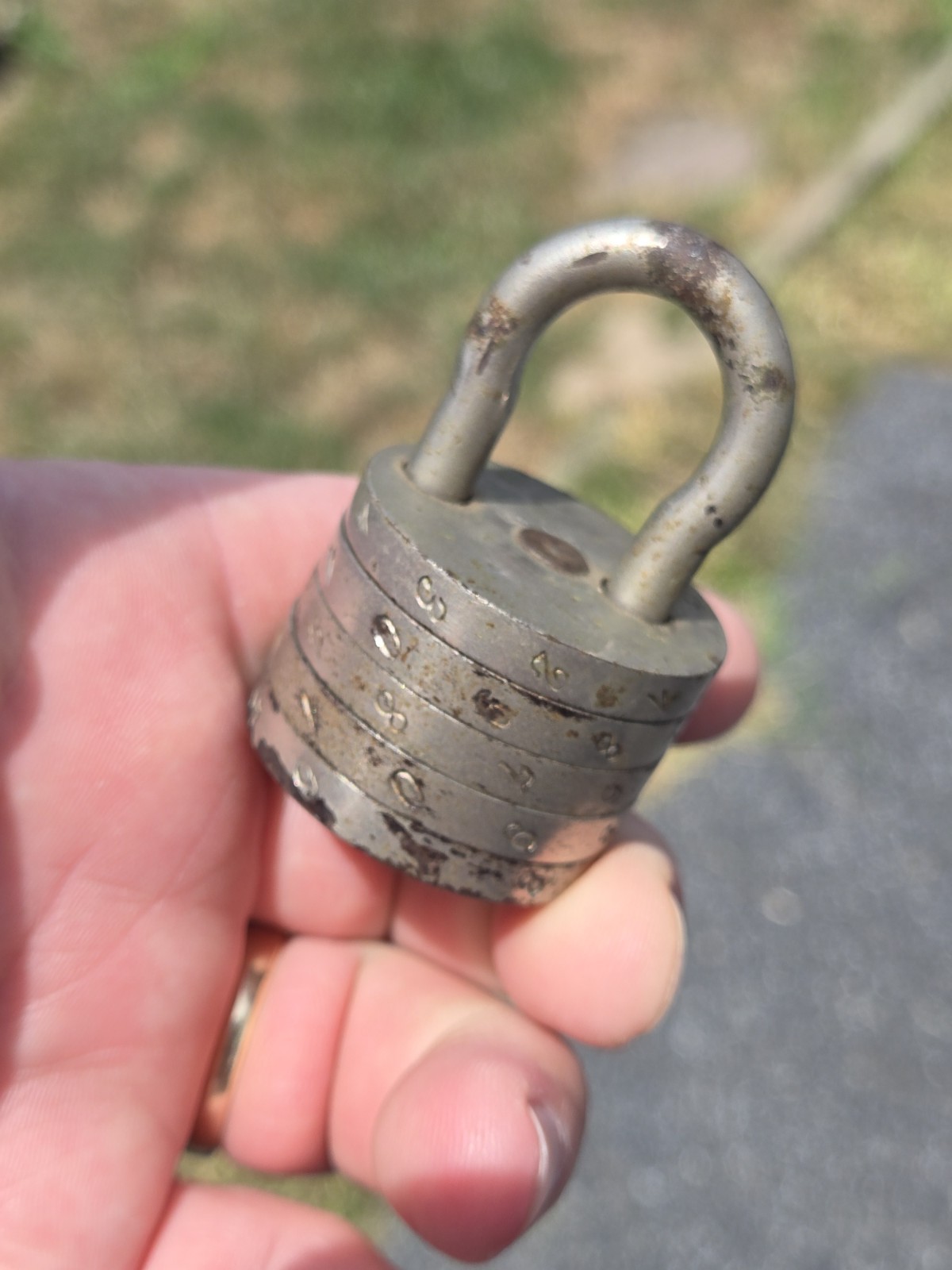 Rare Antique G&P Rotating Barrel Combo Lock Combination Padlock Unknown Combo