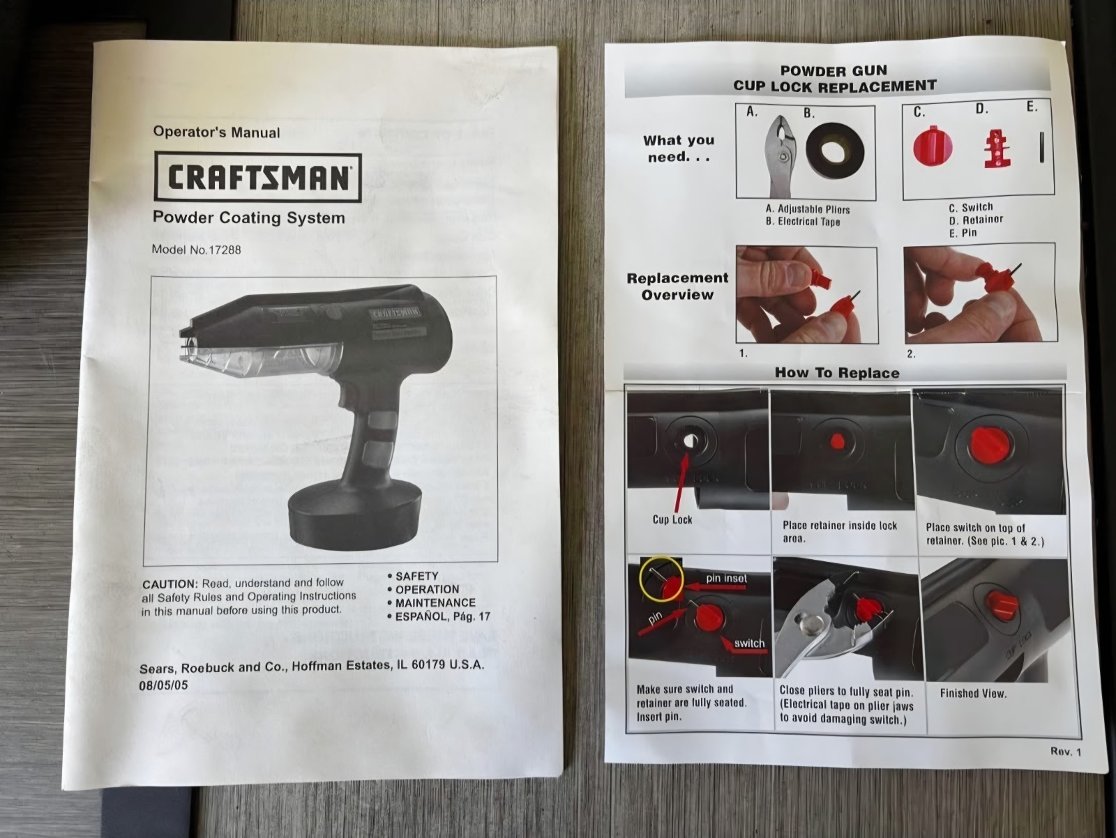 Sears Craftsman Powder Coating System Very Rare 17288