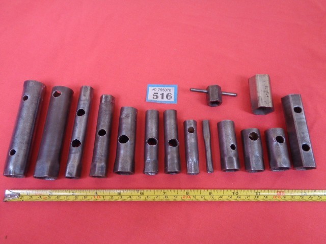 15 x Vintage Old Box Spanners Whitworth Imperial BSF / BSW Tools Job Lot # 516