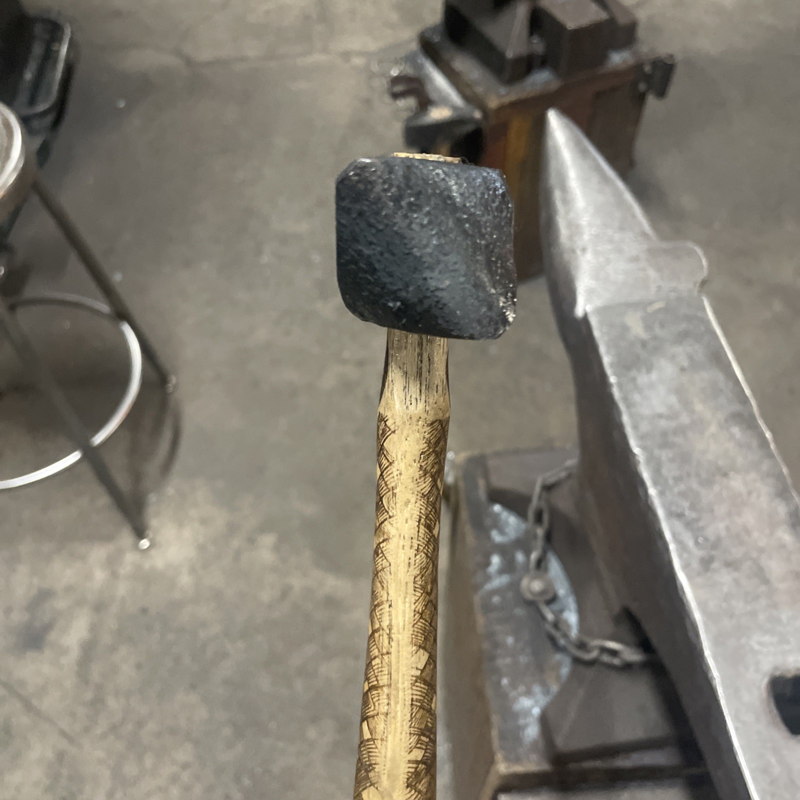Rare And Beautiful Double Diagonal Cross Peen Hammer/ 2.2 Lb of 4140 Steel in US