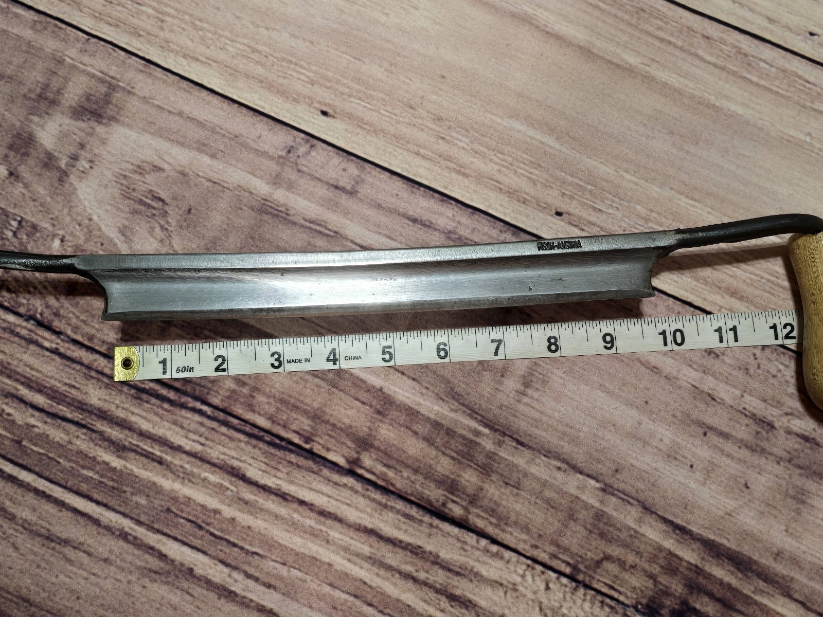 #63 Vintage FISCH-AUSTRIA 9 1/2″ Drawknife Shave Wood Plane Tool CLEAN