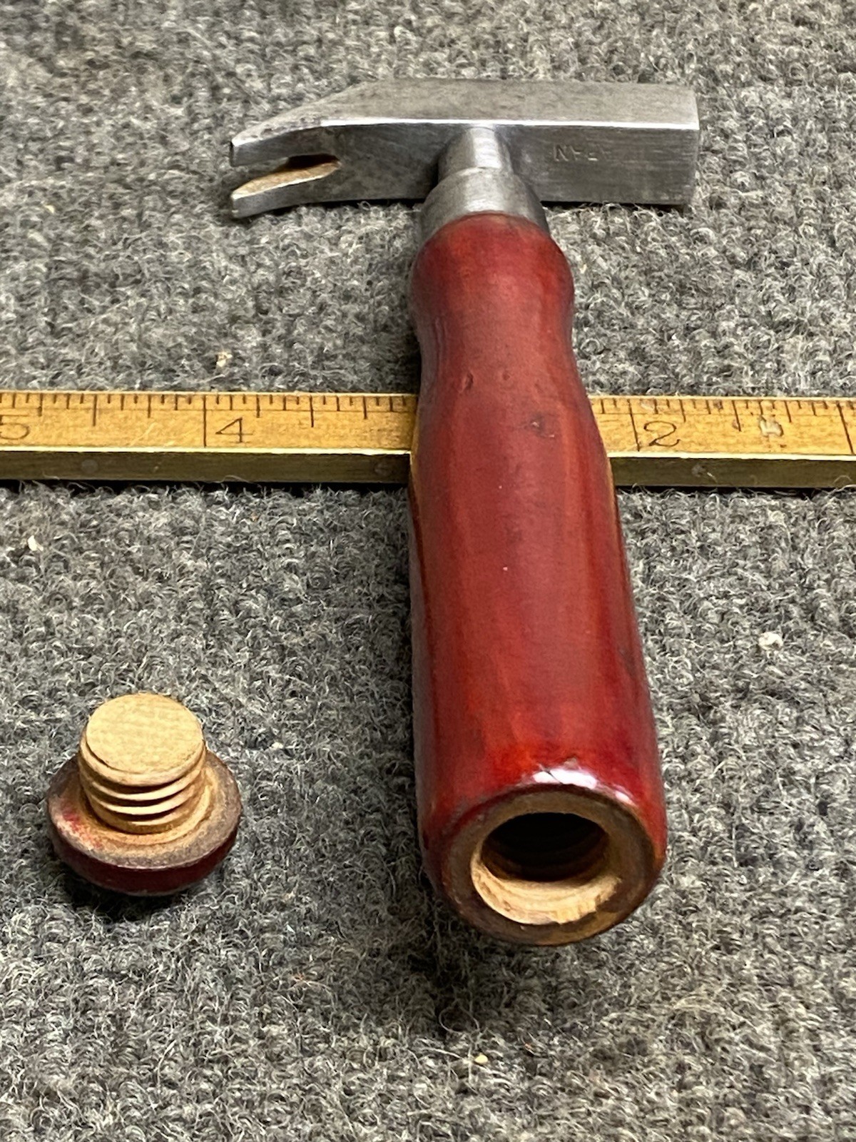 Vintage 5 Oz Claw Hammer With Hollow Handle For Storage Japan