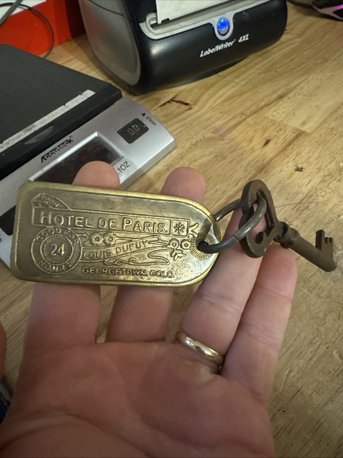 Heart Key Brass Tag Victorian Skeleton Set Brothel Western Colorado Cowboy NSFW