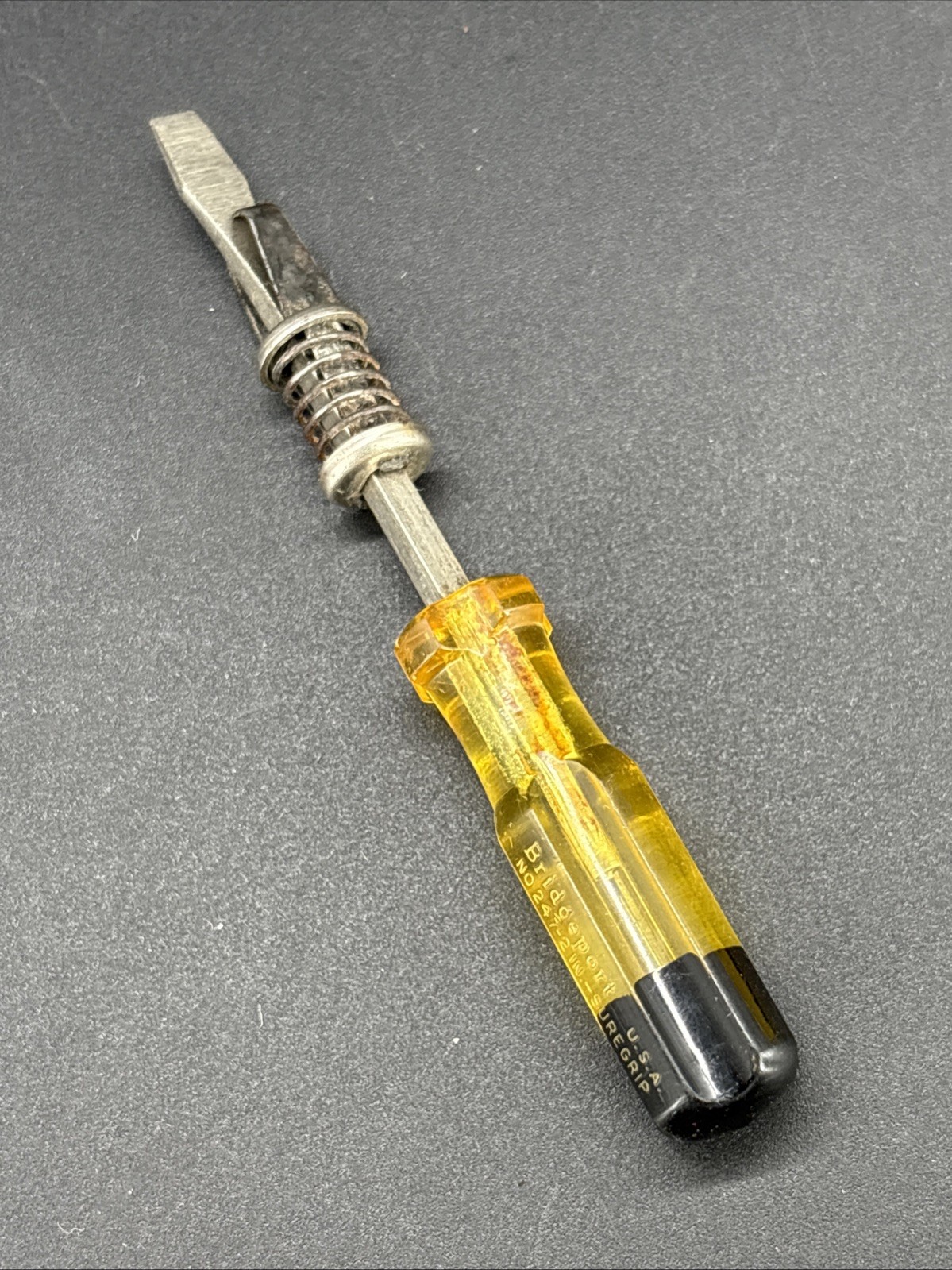 Vintage Bridgeport 247-2” Supergrip Flat Head Screwholder Screwdriver