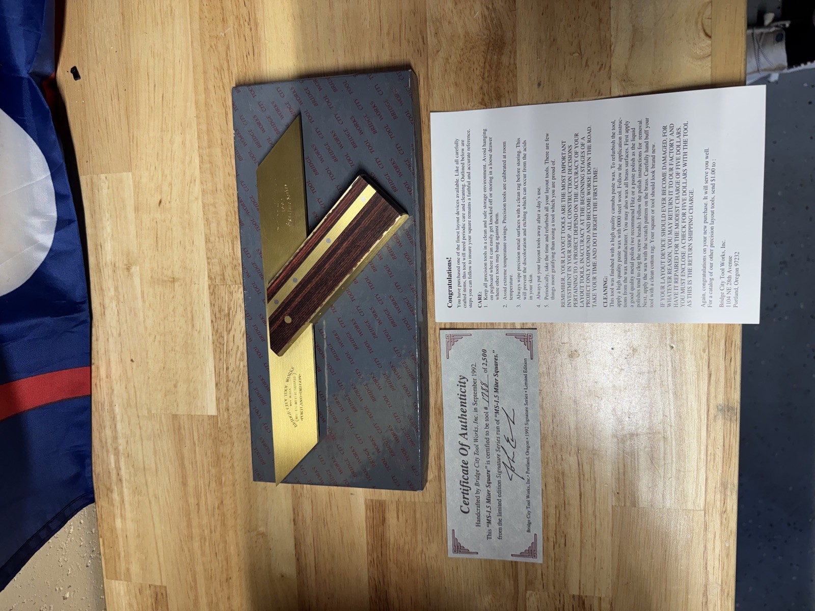 Bridge City Tool Works MS-2 Master Miter Square w/ Box