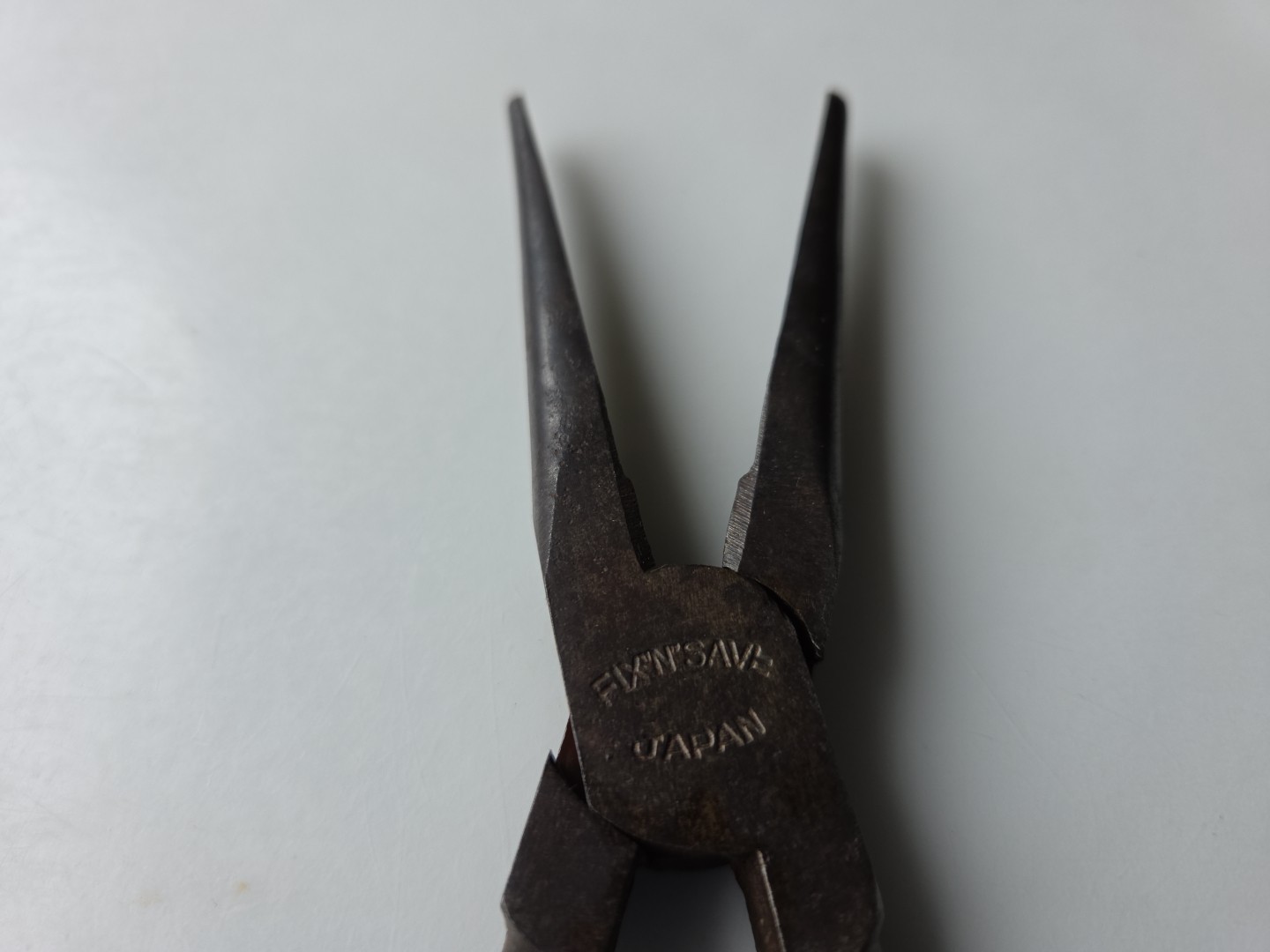 Vintage Needle Nose 8″ Pliers Fix’N’Save Japan Side Cutter Knurl Handle Tool