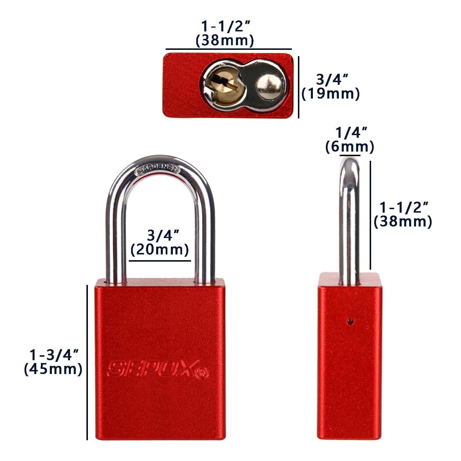 Trinity Outdoor Padlock Keyalike Waterproof Solidaluminum1.5″ 38mm Heavyduty Pac