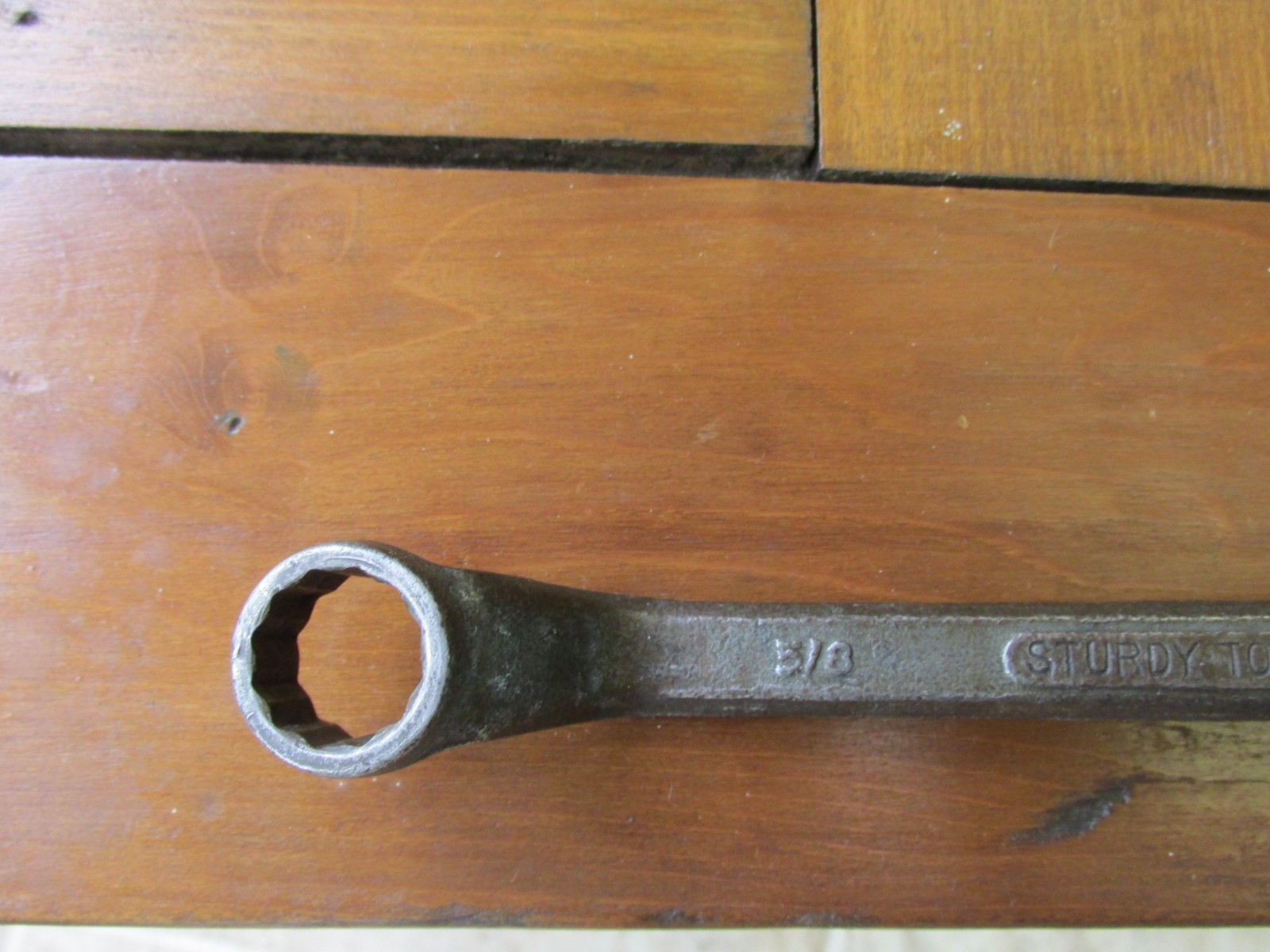 Vintage STURDY No. 3003 Deep Offset Box End Wrench – 12 Point – 5/8 X 11/16