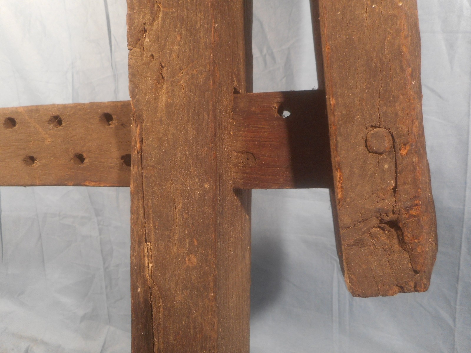 Antique/VTG Wood Workbench Vise Clamp Woodworking Industrial Carpentry Old Tool