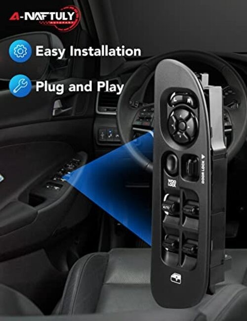 Driver Side Master Power Window Switch with Black Bezel Replacement for 2002