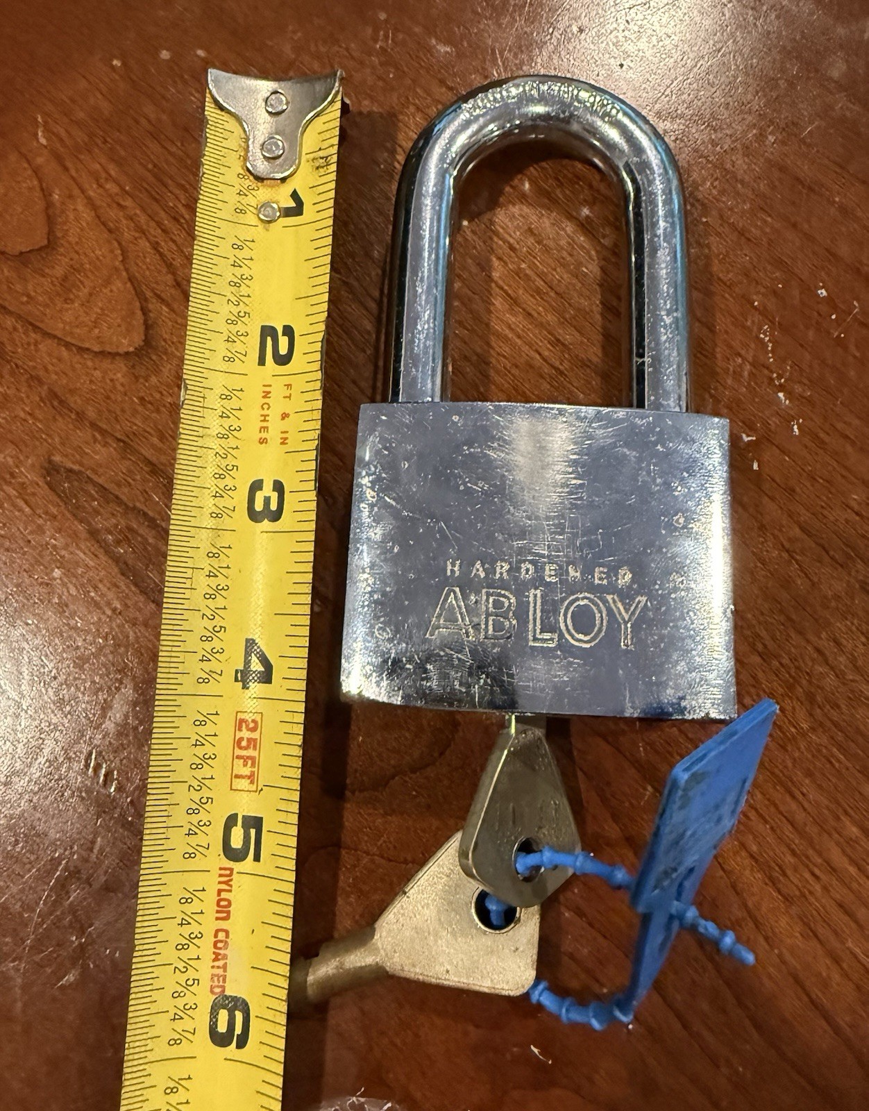 Abloy 3082 Hardened Padlock Chrome One Key Works 2 1/4”