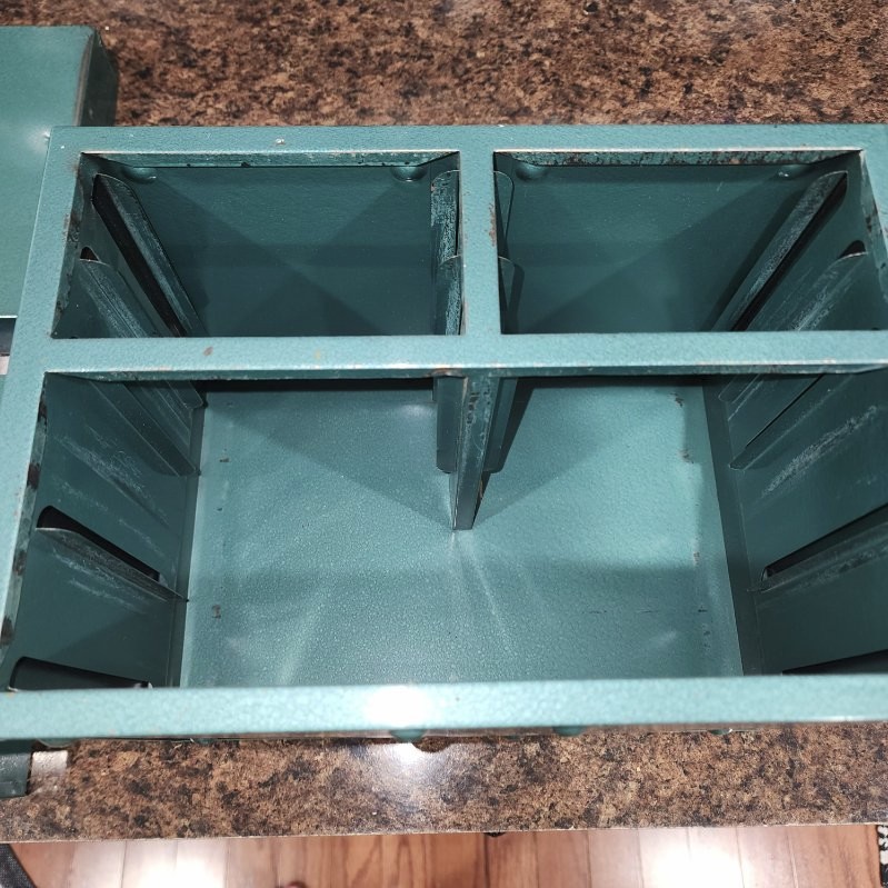 Vintage WARDS MASTER QUALITY Metal 6 Drawer Small Parts Cabinet – Green Awesome