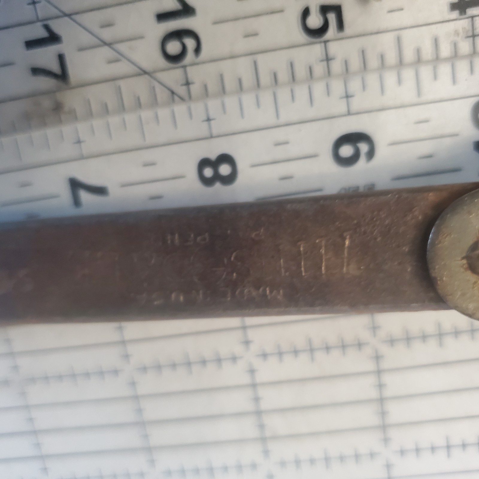 Vintage Hinsdale Ratcheting Wrench Tool S-15 Open Gear Early Tool