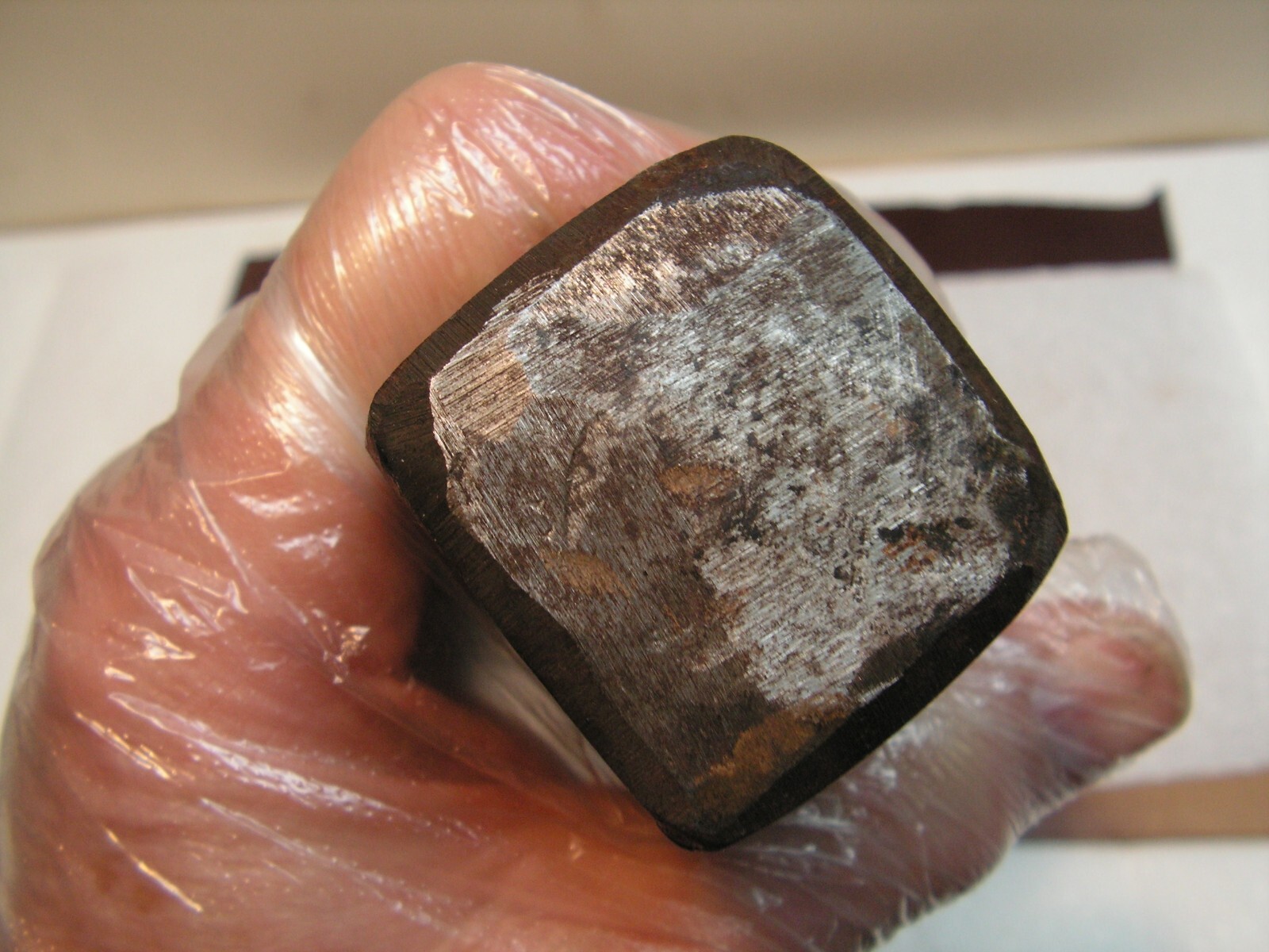 Vintage Splitting Wedge 3#+ Length 7 3/4″ Cut 1 3/4″ Head 1 3/4″ X 1 3/4″
