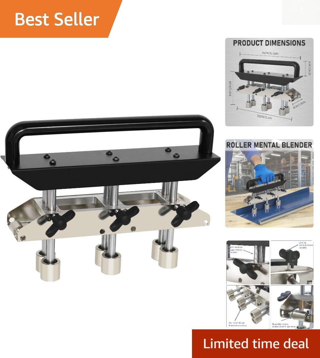 Versatile 3-Station Sheet Metal Bender for Precise Bends from 0.01-0.04 Inches