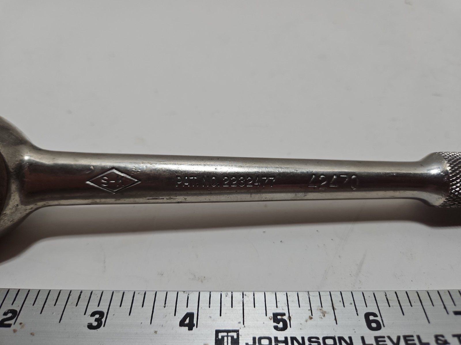 Vintage S-K Wayne 42470 1/2″ drive ratchet, USA made, working.