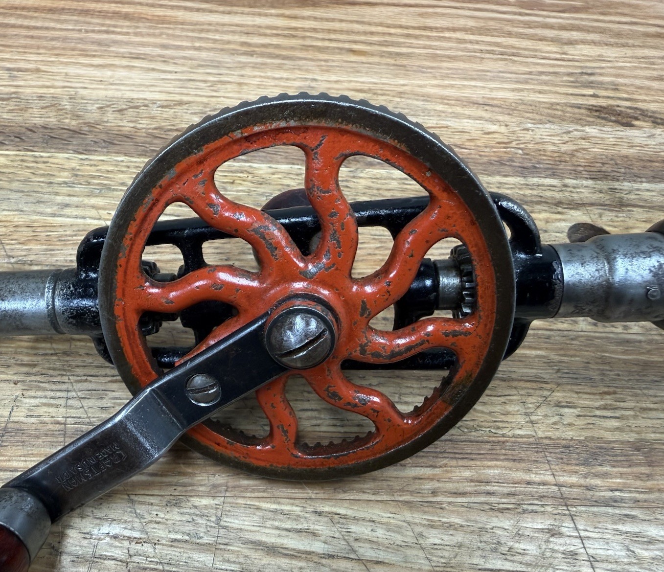 Antique CRAFTSMAN Hand Drill w/ Bit Storage & Side Handle USA