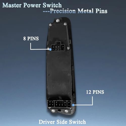 Power Window Master Switch with Bezel Set (Driver&Passenger Side) – Compatible