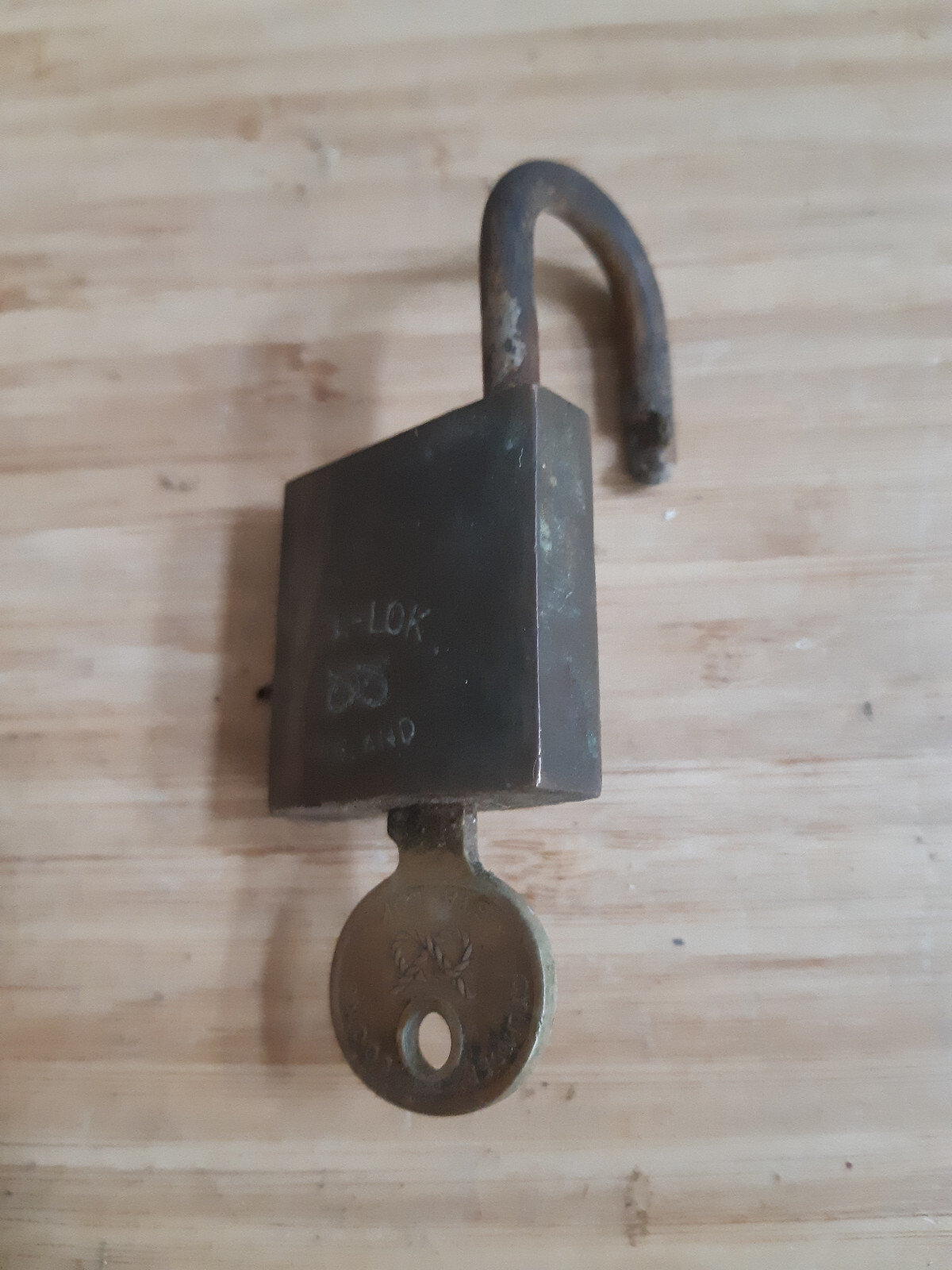 Vintage Brass Padlock Made In England All Brass Very Old Collectable Lock