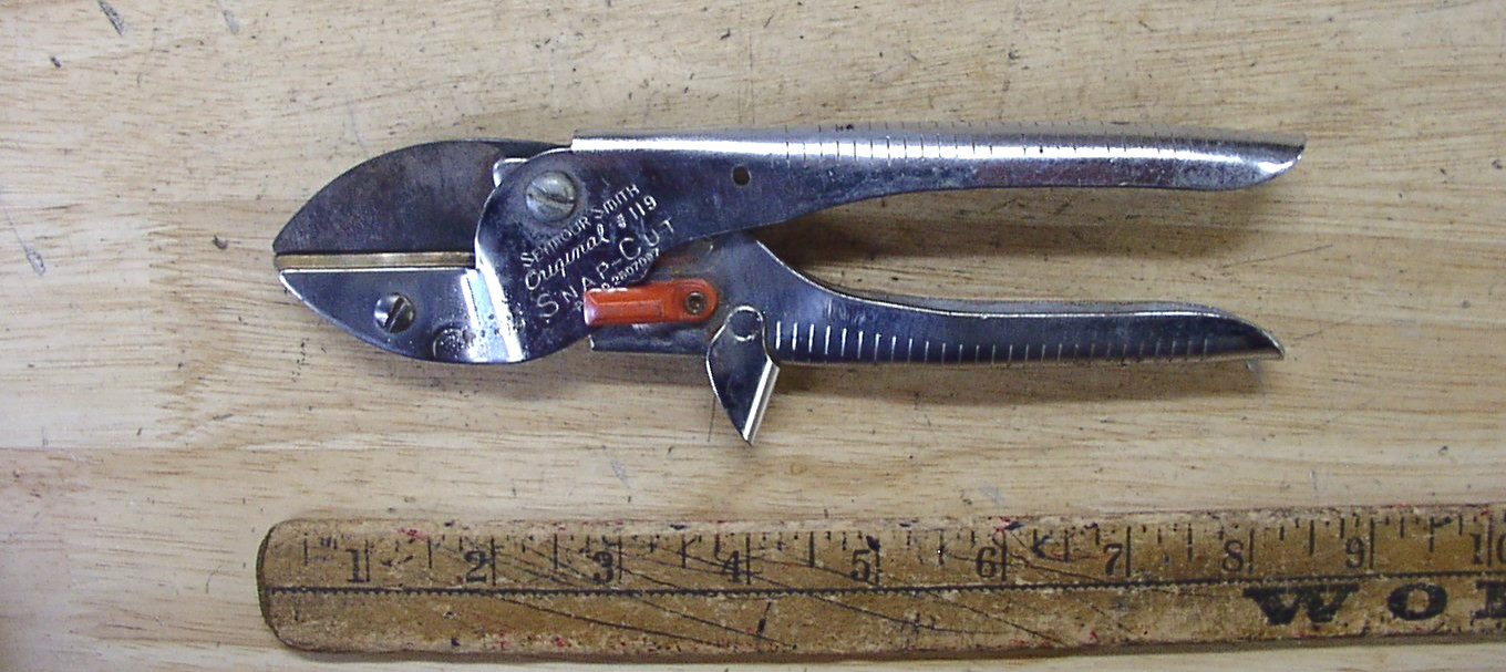 Vintage Seymour Smith & Son #119 Snap-Cut Anvil Pruners,7-13/16″,Good