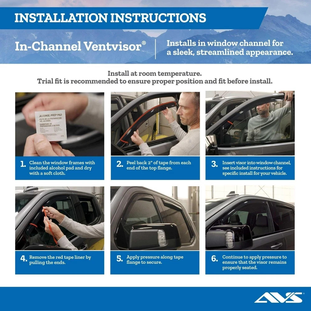 Auto Ventshade [AVS] In-Channel Rain Guards For 07-13 Chevy Silverado 1500/Av…