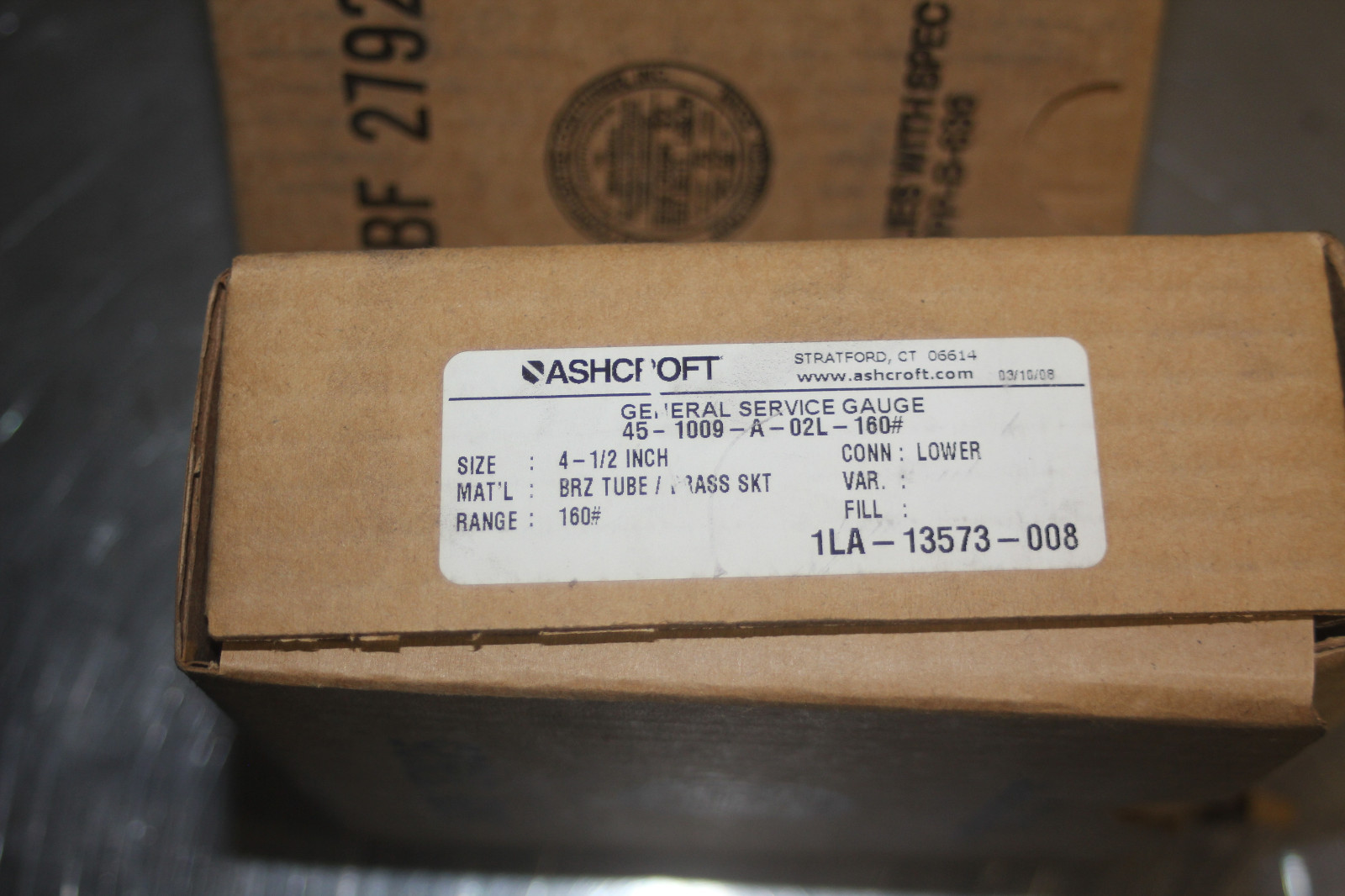 Ashcroft 4-1/2″ Pressure Gauge 0-160 PSI 45-1009