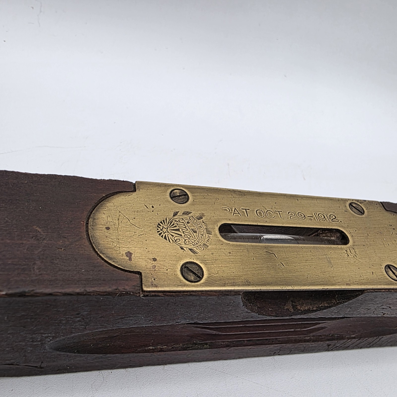 1912 Zenith Marshall Wells 12″ Wooden Level Oct-29-1912