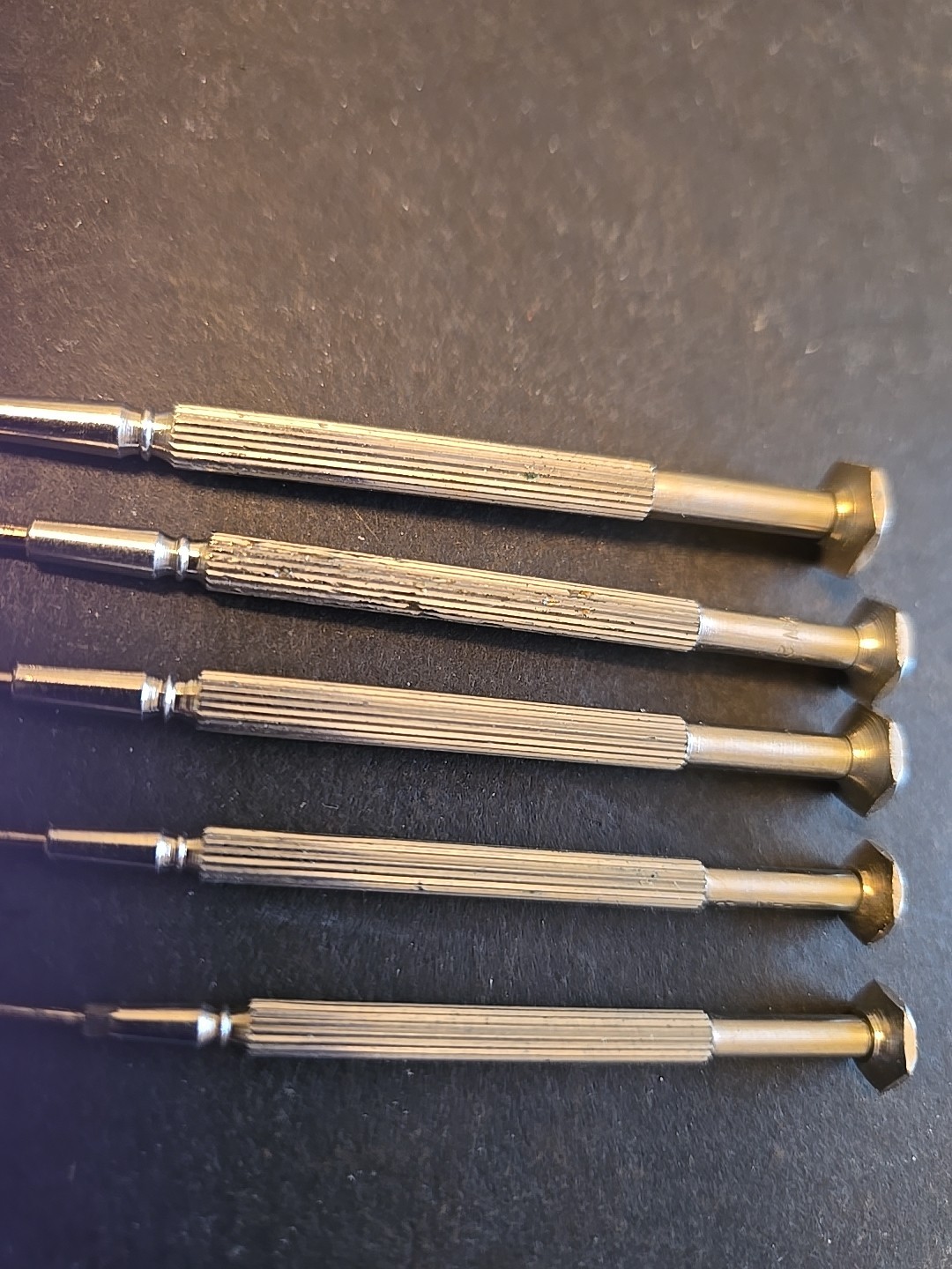 Vintage 5 Piece Jewelers/ Mini Micro Flat Blade Screwdriver Set