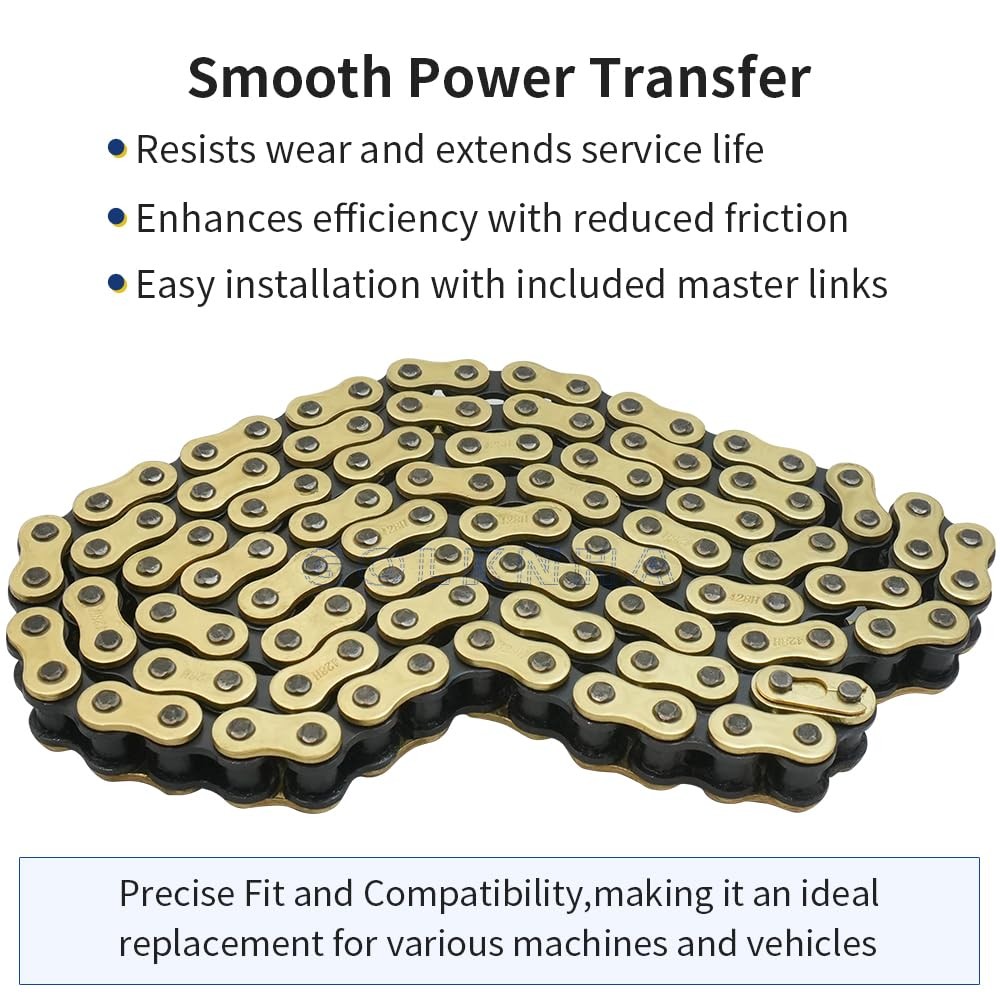 GOLKNHA 428H Drive Chain 132 Link with 6pcs Connecting Master 132