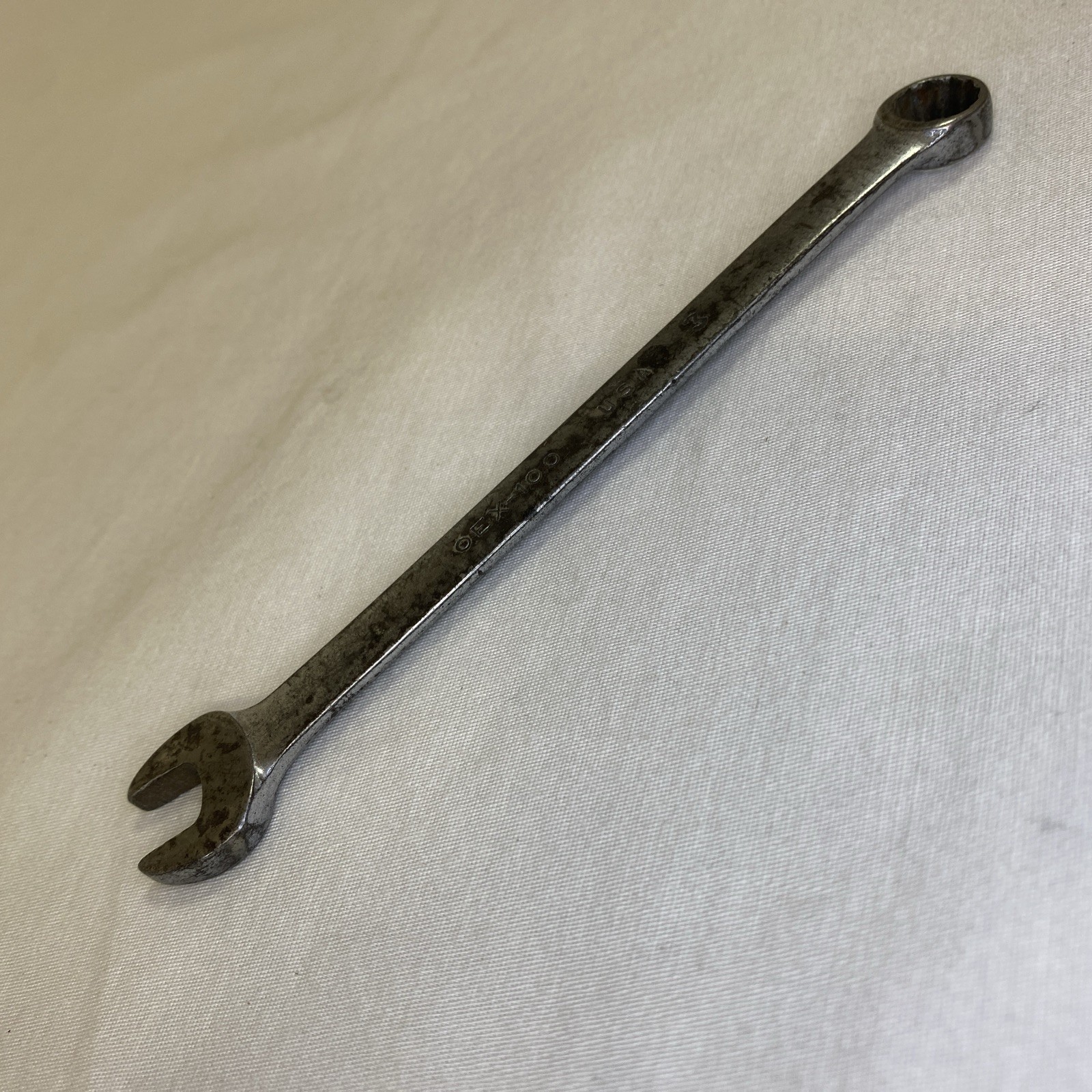 Vtg Snap-on Tools OEX100 5/16 Combination Wrench SAE 12 Point Made in USA 1953