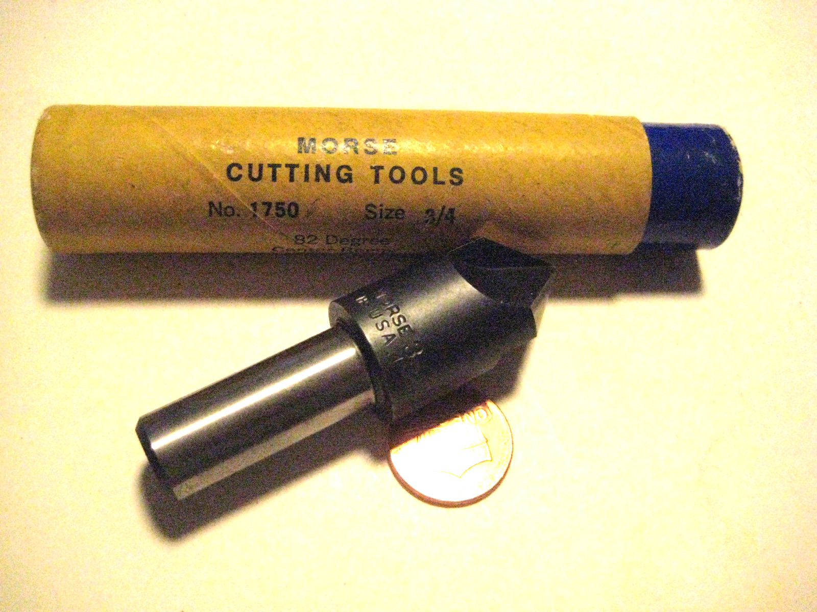 MORSE CUTTING TOOL 3/4″ 82 degree center reamer NO. 1750 high speed steel